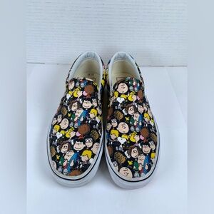 Vans Peanuts The Gang Slip On Shoes Snoopy Charlie Brown Men 7 Women 8.5 (S609)